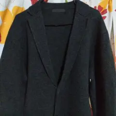 ☆ユニクロ☆ダークグレー☆メンズ☆ニットカーディガン☆ニットジャケット☆ニット☆