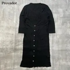 プロバドール【LL】ロングカーディガン Iライン ストレート Vネック 羽織り