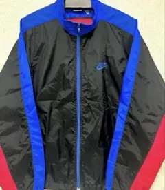 NIKE ナイロンジャケット 銀タグ 90s 刺繍ロゴ 切替 M 古着　Y2K