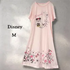 ディズニー ミニー ワンピース M ピンク 半袖 ルームウェア ゆったり 部屋着