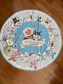 アンパンマン 円型　布　マット　チーズポーチ