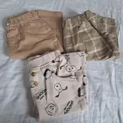 ベビーボトムス ベージュ系3本セット