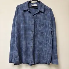 HOLLISTER チェック柄 長袖シャツ ブルー Sのサムネイル