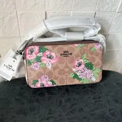 COACH キラ　クロスボディ　花柄 ショルダーバッグ・ポーチ