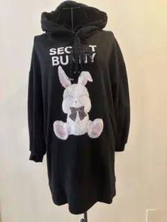 ⭐︎SecretHoney⭐︎シークレットハニープリント パーカー ワンピ　ウサギのサムネイル