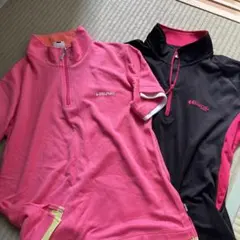 半袖ポロシャツ kaepa HEAD ピンク　黒