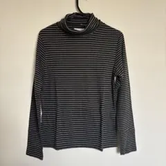 J.E.BALANCE ストライプタートルネック長袖