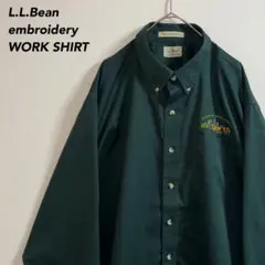 《刺繍ロゴ》L.L.Beanエルエルビーンボタンダウンワークシャツオーバーサイズ