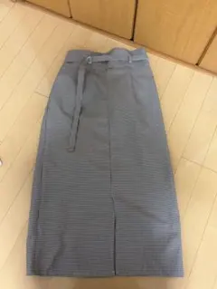 千鳥柄 タイトスカート ロング