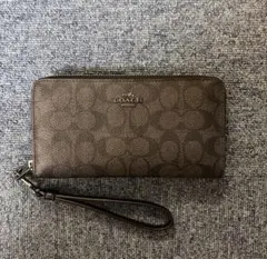 お値下げ！！COACH ダークブラウン 長財布のサムネイル