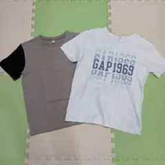 GAP 半袖Tシャツ 白150cm、グレー＆黒半袖Tシャツ2枚セット160cm