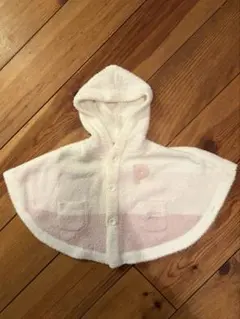 ジェラピケ フード付きポンチョ 4ボタン