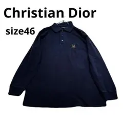最高級　Christian Dior MONSIEUR 長袖ポロシャツ ネイビーのサムネイル