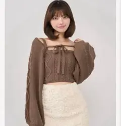 ダーリッチ Darich ケーブルショートニットアンサンブル