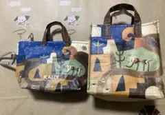 カルディ エコバッグ伝説柄ミニミニミニクランチコーヒー味　カラビナ付きミニバッグ