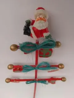 新品　クリスマス飾り　ピック 雲の上のサンタさん