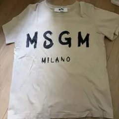 MSGM ロゴプリント 半袖Tシャツ ベージュのサムネイル