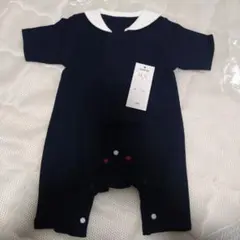 新品ネイビー セーラー襟ロンパース 60cm