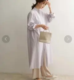 アーバンリサーチドアーズ　ワンピース　ストライプ　ロング　シャツ　ビッグスリープ