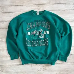 ヴィンテージ　80s 89年 ラフライダーズ CFL スウェット M相当 古着