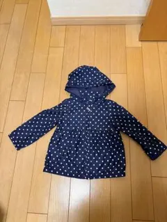 babyGAP ネイビー 水玉 フード付きジャケット