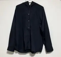 GU　ジーユー　フーデイシャツ　紺色　XLサイズ