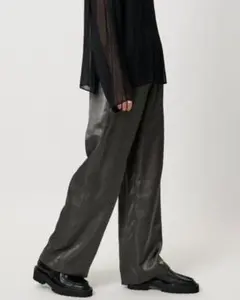 限定価格MARWUNITEDARROWS ワッシャーサテンパンツダークグレー38