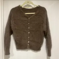 たぬき毛100% カーディガン　le. coeur blanc