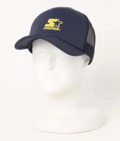 STARTER BLUE LABEL メッシュキャップ　ネイビー　イエロー