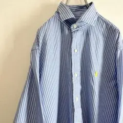 POLO RALPHLAUREN ポロラルフローレン　刺繍　ストライプシャツ.