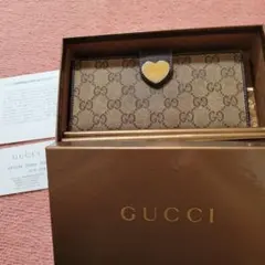 gucci グッチ　ハート　長財布　箱付き