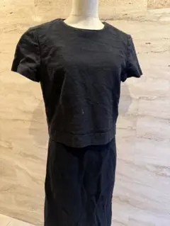 ラルフローレン黒 半袖ひざ丈セットアップ