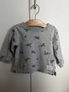 PETIT MAIN 恐竜柄長袖Tシャツ