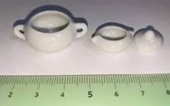 ミニチュア食器セット 3点 ホワイト 陶器