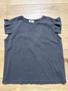 BREEZE フリル袖 リブTシャツ グレーのサムネイル