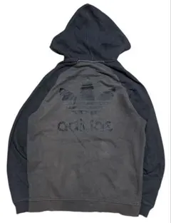 00s アディダス adidas フルジップフーディー パーカー フロントロゴ