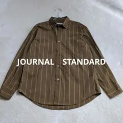 JOURNAL STANDARD ブラウンストライプ長袖シャツ メンズ S