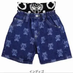 新品　ヒスミニ　テディ　ストレッチデニムハーフパンツ