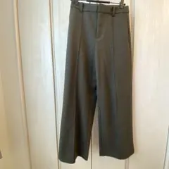 UNIQLO ブラッシュドジャージータックワイドパンツ dark brown Ｍ