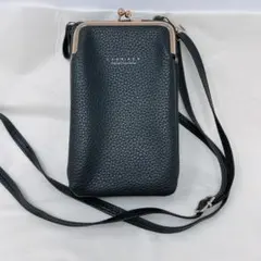 スマホショルダー バック お財布 ポシェット 黒 オシャレ