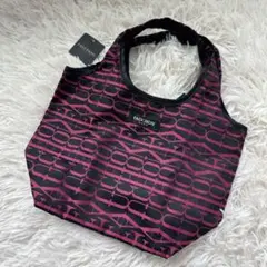 【未使用】FAUCHON フォション ミニトートバッグランチバッグピンクブラック