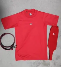 【ノイジーボーイ様専用】Mizuno 赤 アンダーシャツ、ストッキング、 ベルト