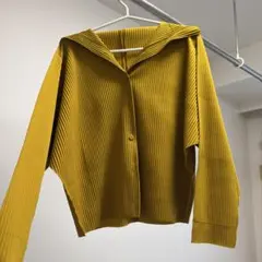 最終値下　美品　me ISSEY MIYAKE 長袖トップス カーディガン　黄色のサムネイル