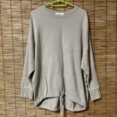 MOUSSY ベージュ ドローストリング トレーナー 管理番号37