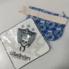 三代目 jsoulbrothers ハンドタオル ガチャ 3JSB ロゴポーチのサムネイル