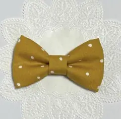 オーダー蝶ネクタイ/マスタードドット