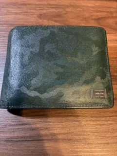 PORTER ダークグリーン迷彩 二つ折り財布