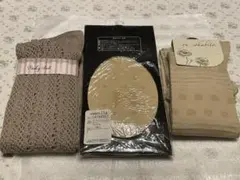 【激安】ベージュ系 タイツ ソックス レース 3点セット