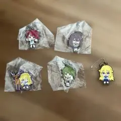 しかのこのこのこしかたんたん キャラクター ラバーキーホルダー 5種セット