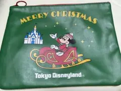 ディズニーリゾート　クリスマス　ポーチ　ミッキーマウス　レトロ